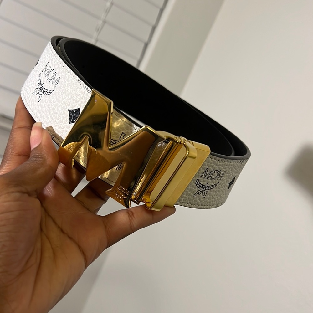 Men’s MCM Claus Monogram Reversable Belt